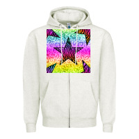 Oatmeal Heather zebra glitter star seamless pattern Zipper Hoodie - BundleAndBundleShop