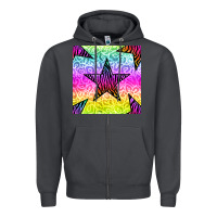 Smoke zebra glitter star seamless pattern Zipper Hoodie - BundleAndBundleShop