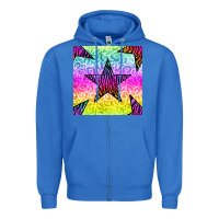 True Royal zebra glitter star seamless pattern Zipper Hoodie - BundleAndBundleShop