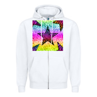 White zebra glitter star seamless pattern Zipper Hoodie - BundleAndBundleShop