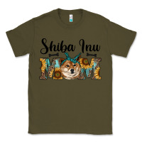 Army Green western shiba inu mom Classic Tee - RanaPortraitStore