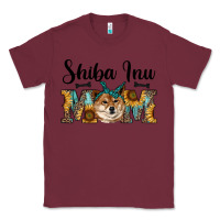 Burgundy western shiba inu mom Classic Tee - RanaPortraitStore