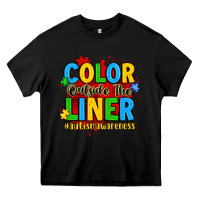 Black color outside the liner autism awareness Heavy Core Tee - JahusDesignShop