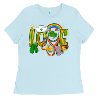 Baby Blue St. Patrick's Love Nurse Ladies Tee - BundleAndBundleShop