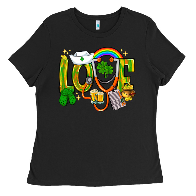 St. Patrick's Love Nurse Ladies Tee by BundleAndBundleShop | Teevron
