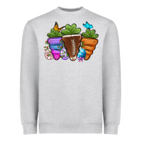 Heather Grey Football Easter sports carrots Heavyweight Sweatshirt - OliviaCreatesArt