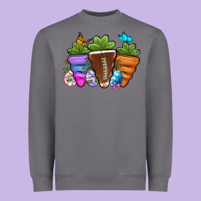 Football Easter Sports Carrots Heavyweight Sweatshirt Designed By Oliviacreatesart