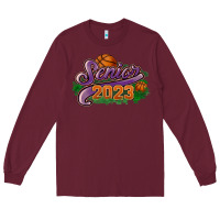 Burgundy Senior 2023 basketball Long Sleeve Tee - HowdyJamesFarm
