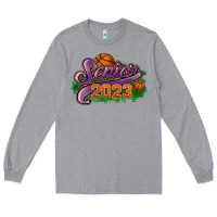 Heather Grey Senior 2023 basketball Long Sleeve Tee - HowdyJamesFarm