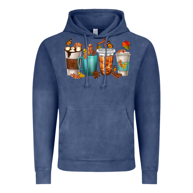 Thankful Coffee Cups Vintage Hoodie by texasbilliewilder | Teevron