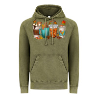 Vintage Olive Thankful Coffee Cups Vintage Hoodie - texasbilliewilder