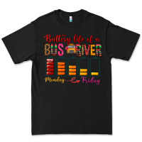 Black Battery Life Of A Bus Driver Premium Tee - BundleAndBundleShop