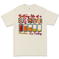 Bone Battery Life Of A Bus Driver Premium Tee - BundleAndBundleShop