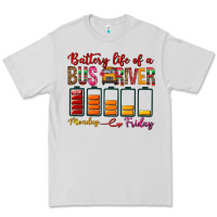 Dove Grey Battery Life Of A Bus Driver Premium Tee - BundleAndBundleShop