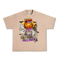 Burro Happy Halloween with Skeleton Urban Heavy Tee - texasbilliewilder