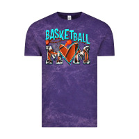 Cloud Purple Basketball Mom Vintage Tee - NancyCooperArtShop
