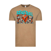 Vintage Coffee Basketball Mom Vintage Tee - NancyCooperArtShop