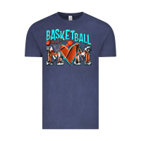 Vintage Denim Basketball Mom Vintage Tee - NancyCooperArtShop