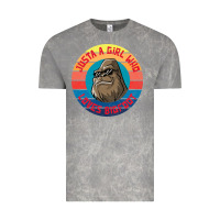 Cloud Rock Retro Sunset Just A Girl Who Loves Bigfoot Vintage Tee - artisFamous