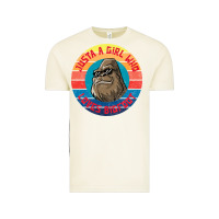 Vintage Arctic Retro Sunset Just A Girl Who Loves Bigfoot Vintage Tee - artisFamous