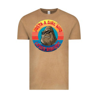 Vintage Camel Retro Sunset Just A Girl Who Loves Bigfoot Vintage Tee - artisFamous