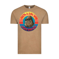 Retro Sunset Just A Girl Who Loves Bigfoot Vintage Tee | Teevron