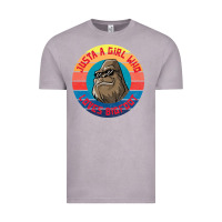 Vintage Zinc Retro Sunset Just A Girl Who Loves Bigfoot Vintage Tee - artisFamous