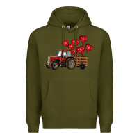 Army Green farm tractor Premium Hoodie - RanaPortraitStore
