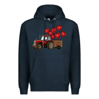 Navy farm tractor Premium Hoodie - RanaPortraitStore