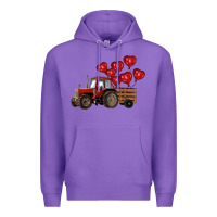 Purple farm tractor Premium Hoodie - RanaPortraitStore