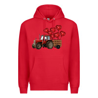 Red farm tractor Premium Hoodie - RanaPortraitStore