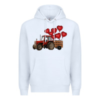 White farm tractor Premium Hoodie - RanaPortraitStore