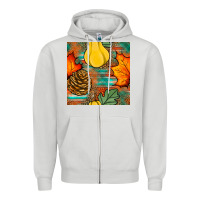 Dove Grey fall pumpkins seamless pattern Zipper Hoodie - BundleAndBundleShop