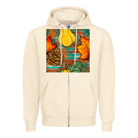 Sandshell fall pumpkins seamless pattern Zipper Hoodie - BundleAndBundleShop
