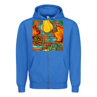 True Royal fall pumpkins seamless pattern Zipper Hoodie - BundleAndBundleShop
