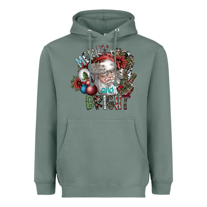 Merry And Bright Heavyweight Hoodie by SublimationCraftShop | Teevron