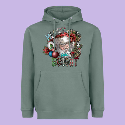 Merry And Bright Heavyweight Hoodie Designed By Sublimationcraftshop