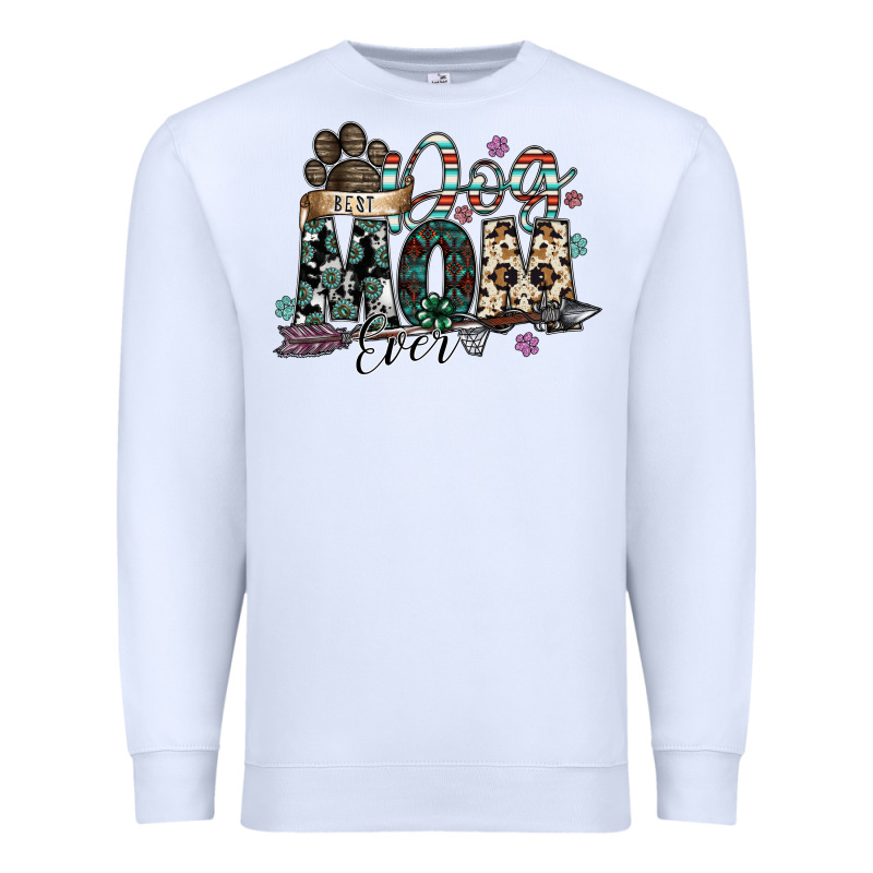 Best Dog Mom Ever Premium Sweatshirt by SublimationCraftShop | Teevron