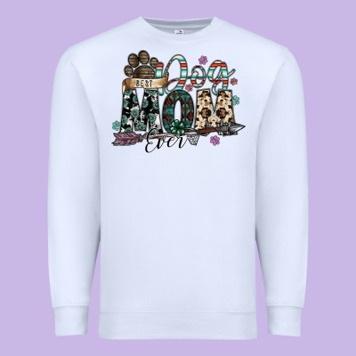 Best Dog Mom Ever Premium Sweatshirt Designed By Sublimationcraftshop
