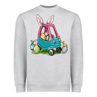 Heather Grey Easter toddler car Heavyweight Sweatshirt - OliviaCreatesArt