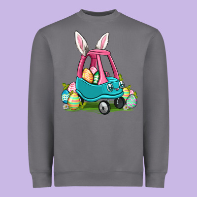 Easter Toddler Car Heavyweight Sweatshirt Designed By Oliviacreatesart