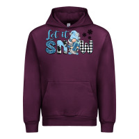 Mauve Wine let it snow gnome Urban Hoodie - BarkalooDesign