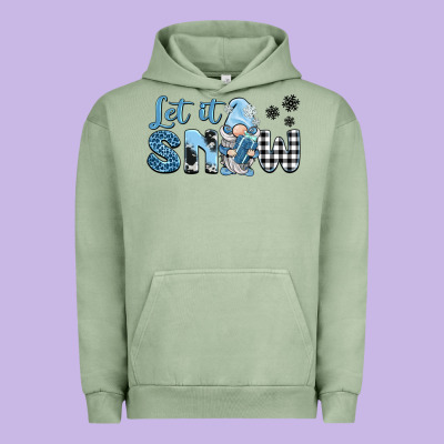 Let It Snow Gnome Urban Hoodie Designed By Barkaloodesign