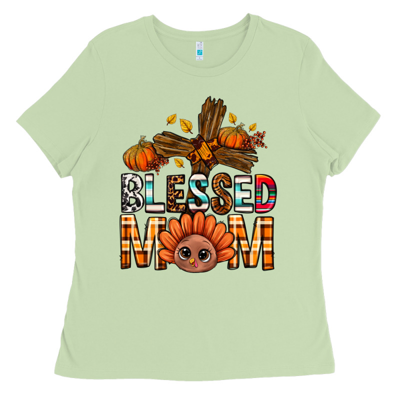 Western Blessed Mom With Cross Ladies Tee by BundleAndBundleShop | Teevron