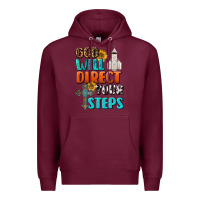 Burgundy God Will Direct Your Steps Premium Hoodie - BundleAndBundleShop
