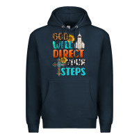 Navy God Will Direct Your Steps Premium Hoodie - BundleAndBundleShop