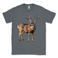 Charcoal Heather Mule Buck Deer Classic Tee - LillyAllenDesigns
