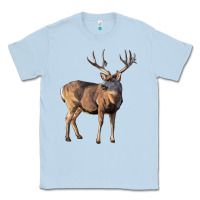 Dusty Blue Mule Buck Deer Classic Tee - LillyAllenDesigns
