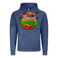 Vintage Denim Personalized Boy Halloween Candy Vintage Hoodie - texasbilliewilder