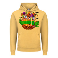 Vintage Mustard Personalized Boy Halloween Candy Vintage Hoodie - texasbilliewilder